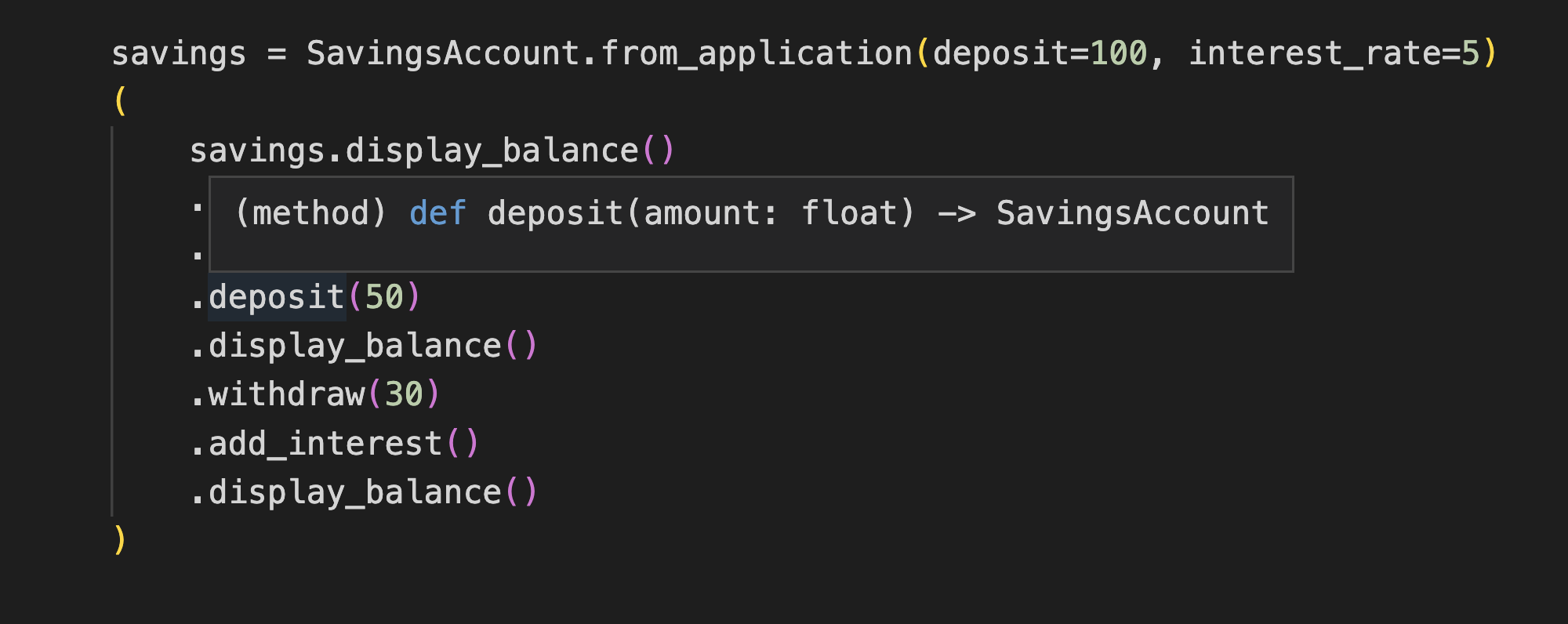 VS Code Recognizes the Return Type of an Inherited Method