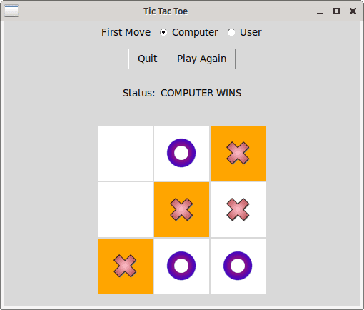Tic Tac Toe Computer Wins
