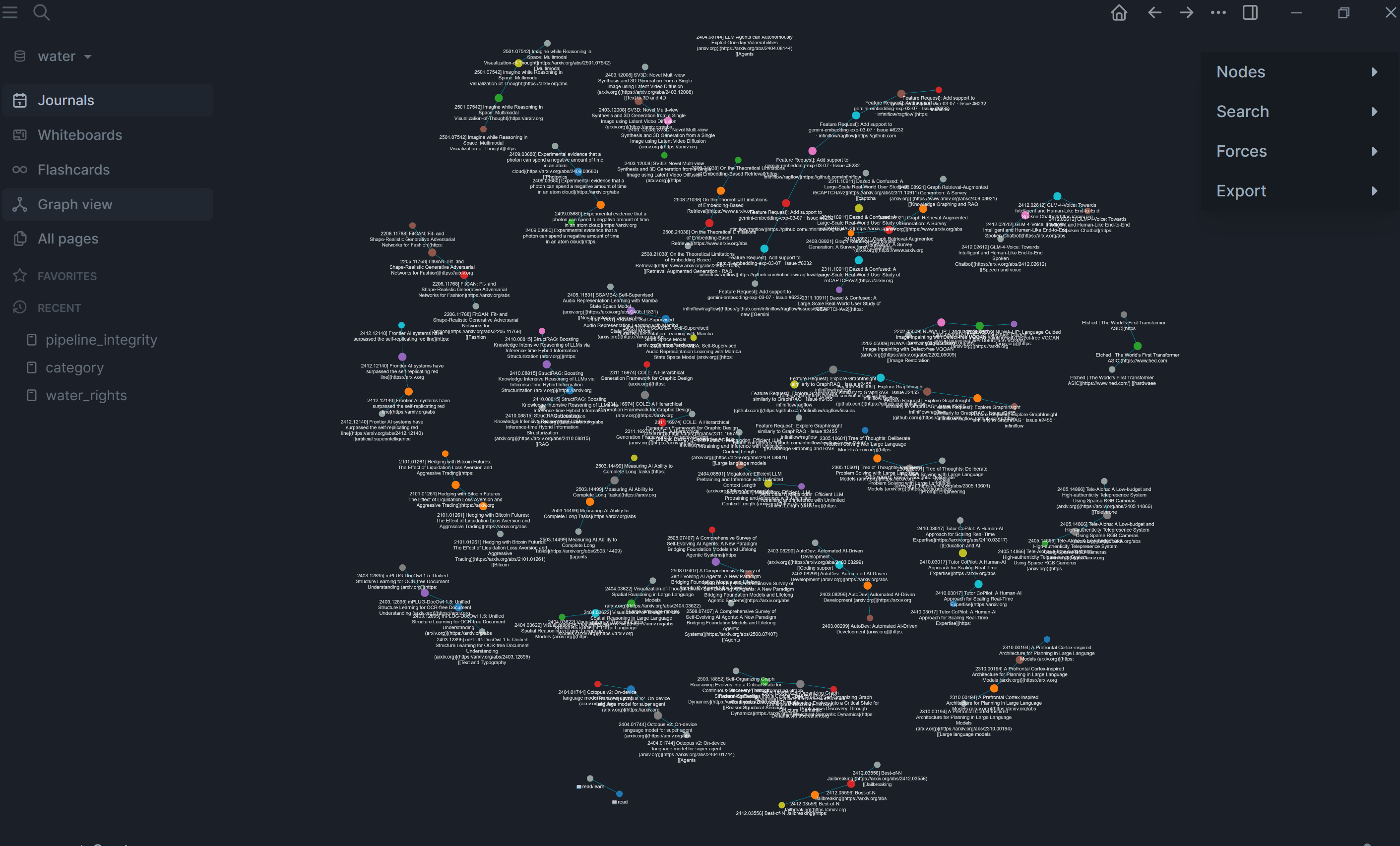 Logseq dense knowledge graph