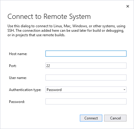 Connect to Remote System