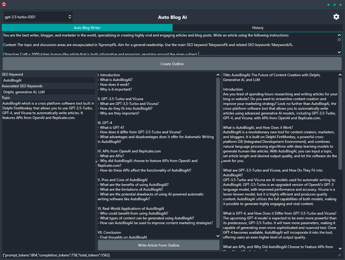 AutoBlogAI Desktop client on Windows