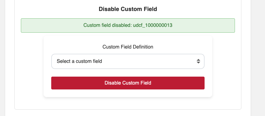 Step 3 — Disable Custom Field