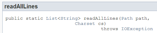 readAllLines 的 API 說明