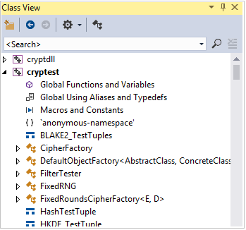 Class View in C++