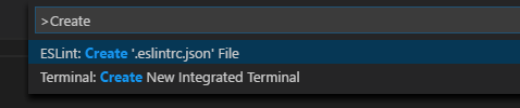 Figure 3. Create '.eslintrc.json' File