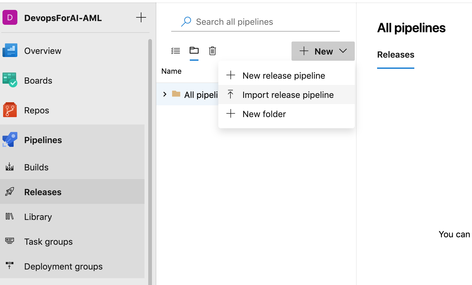 import release pipeline