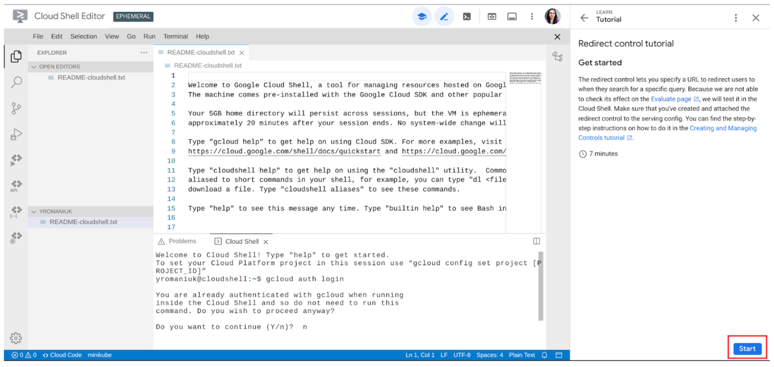 Begin with the tutorial