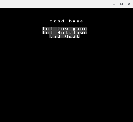 tcod-base main menu