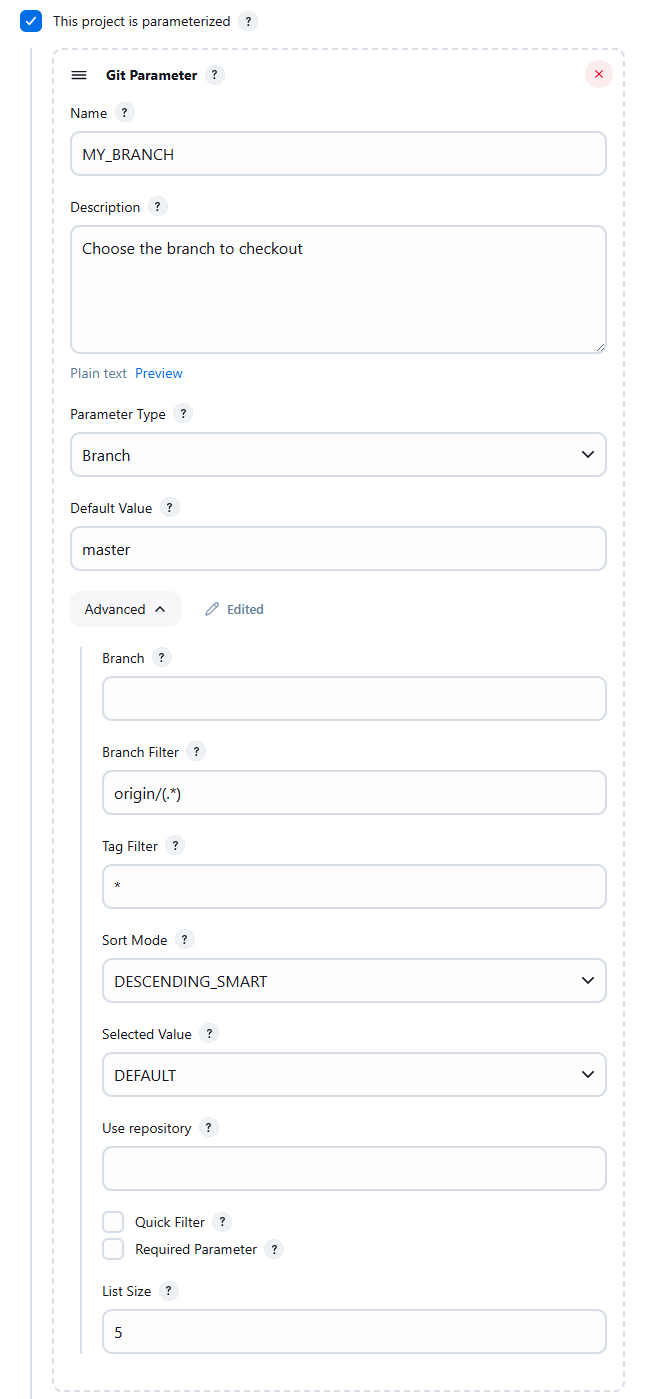 project configuration image