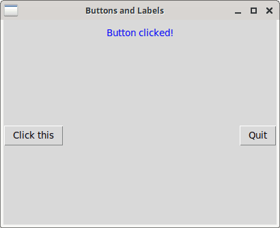 Label updated after button clicked