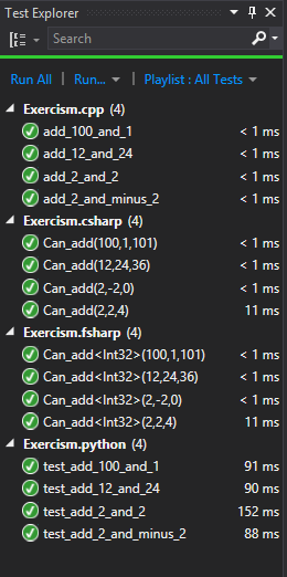Test Explorer