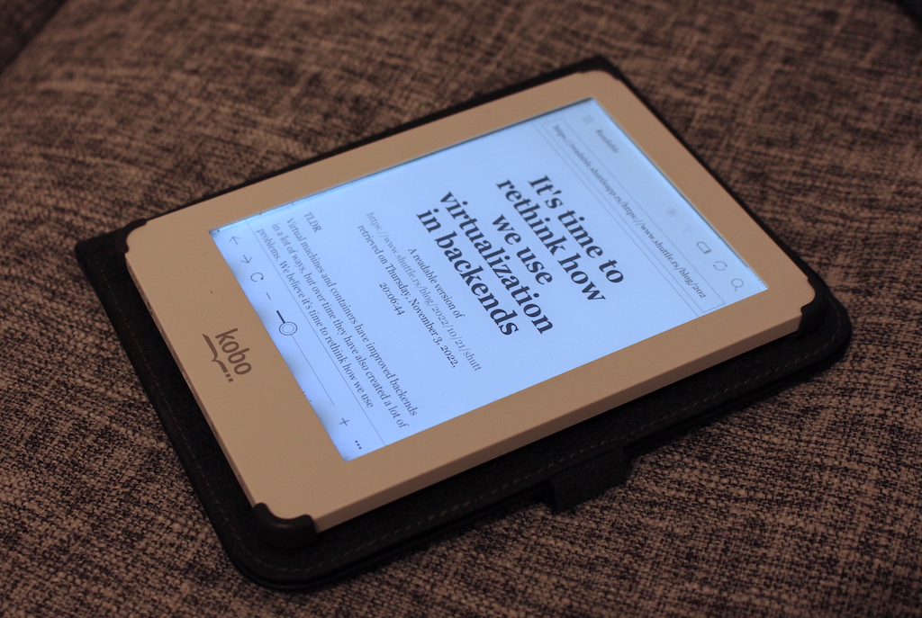 My kobo eBook reader