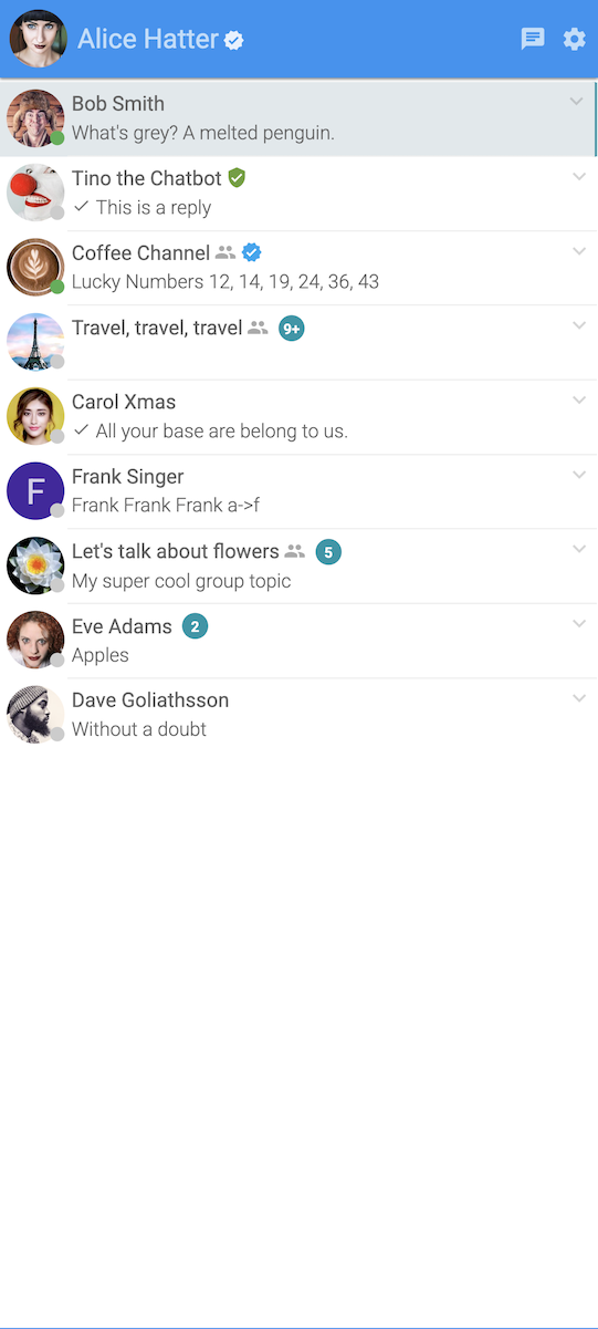 Mobile web: contacts