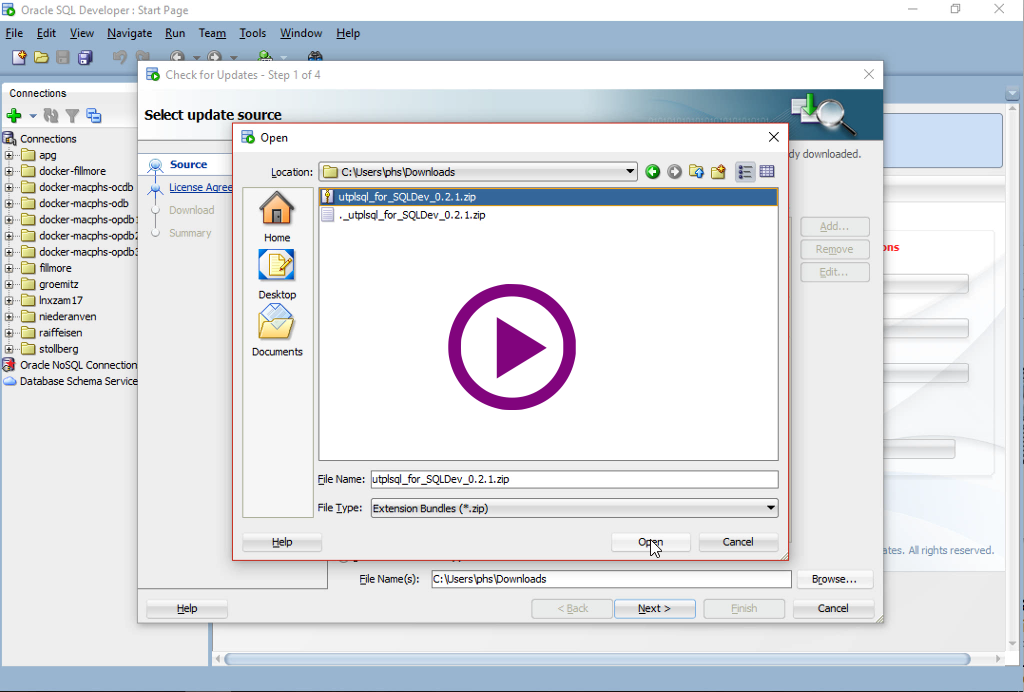 Install utPLSQL for SQL Developer