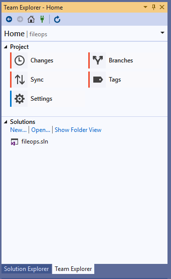 Team Explorer