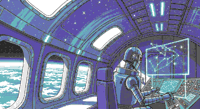 Robot actively coding on a computer with programming interface