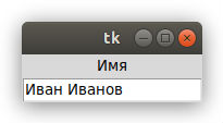Tkinter текстовое поле
