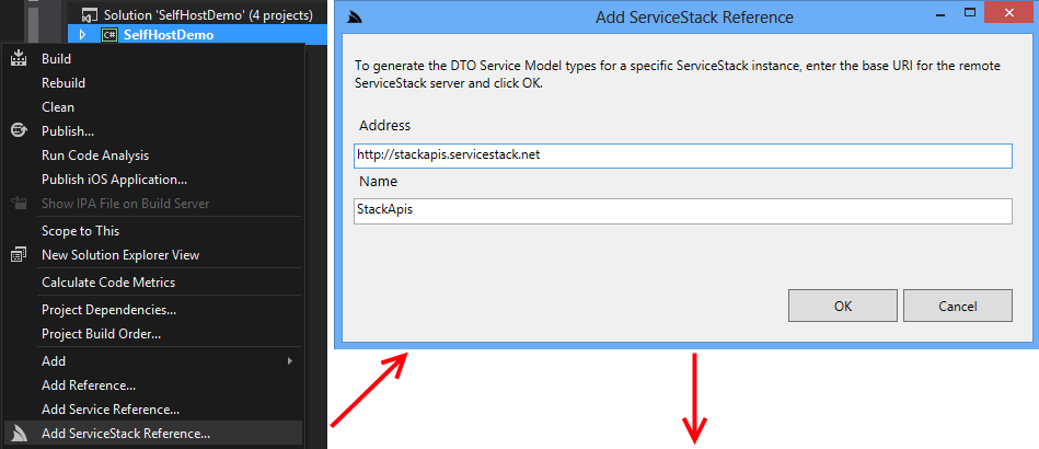 Add ServiceStack Reference