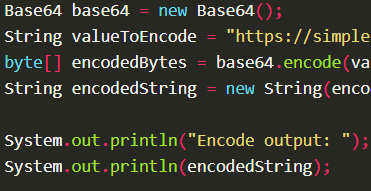 Encode byte array into Base64 format using Base64.encode() with Apache Commons Codec