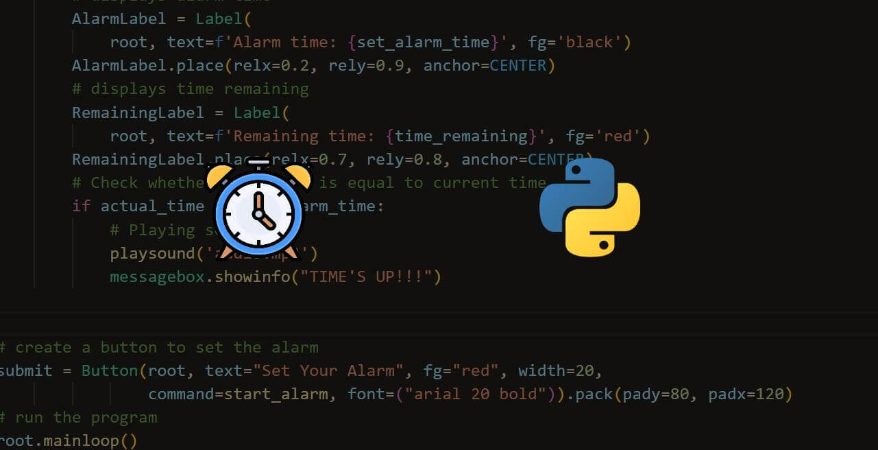 How to Create an Alarm Clock App using Tkinter in Python