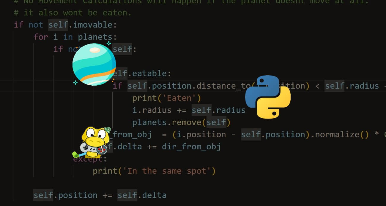 How to Make a Planet Simulator with PyGame in Python