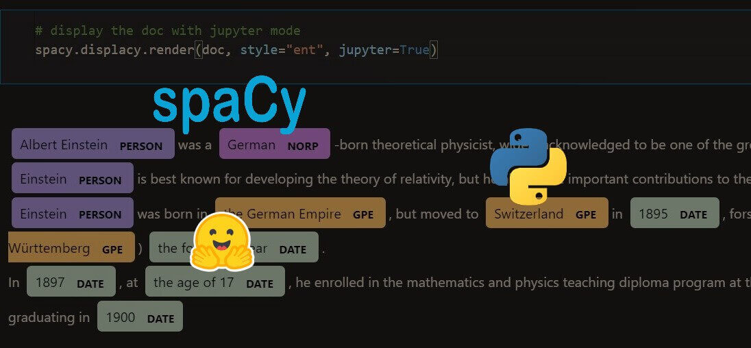 Named Entity Recognition using Transformers and Spacy in Python