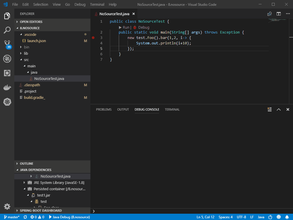 Debug Single File