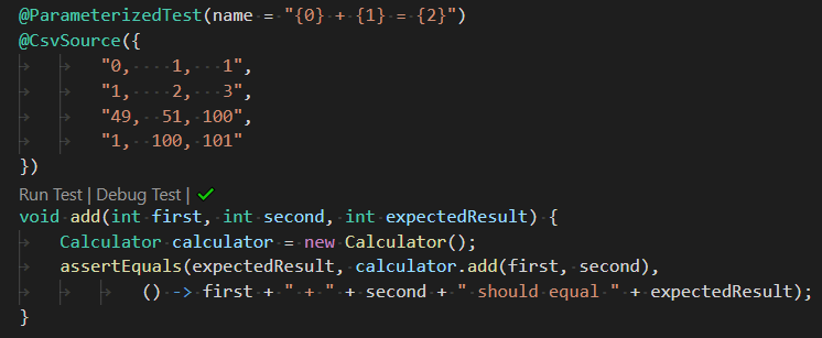 ParameterizedTest