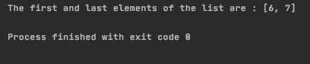 The output of slicing method